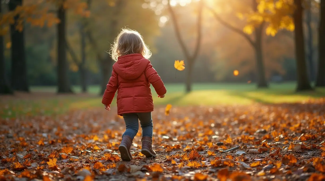 Kind mit passendem Sonnenschutz nach Hauttyp im Herbst